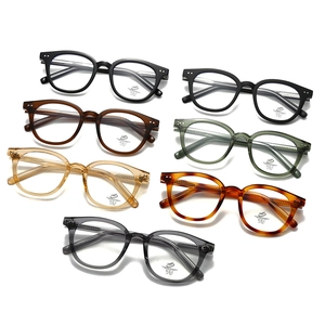 Oval anti-blue light glasses frames in multiple colors with UV400 protective lenses