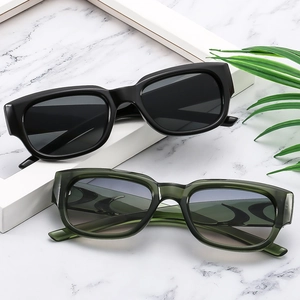 Fashion Square Sunglasses Women Men PC Frame PC Lens Metal Boomerang Decor UV400 Retro Trendy Y2K Outdoor Eyewear Shades