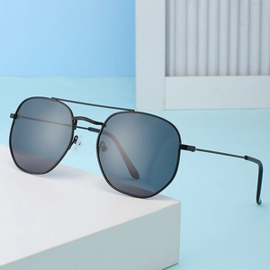 Aviator Sunglasses With Metal Frame And AC Lens UV400 Protection Double Bridge Driving Outdoor Fashion Eyewear