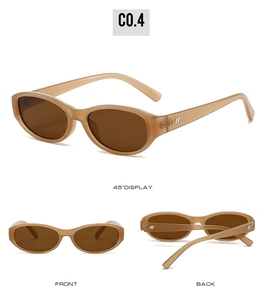 Detailed multi-angle view of retro oval sunglasses with amber frames and silver hinge accents