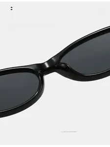 Detailed close-up of comfortable integrated nose pads on black vintage square sunglasses