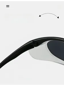Macro detail of a durable texture hinge on matte black Y2K tech sports sunglasses