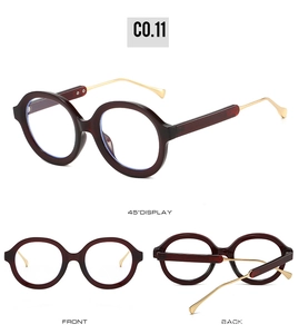 Three angles of oval tortoiseshell sunglasses with slim gold metal temples