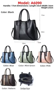 Internal view of women's tote bag showing zipper divider and functional pockets
