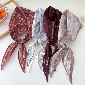 Rautenförmiger Schal Aus Reiner Baumwolle Mit Paisley Und Blumenmuster Vintage Kopftuch Haarband Und Halstuch Für Damen