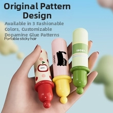 Handheld portable lint roller in three colors with stylish patterns and round handle