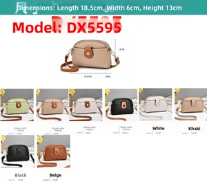 Detailed view of mini litchi pattern leather crossbody bag with 18.5x6x13cm dimensions