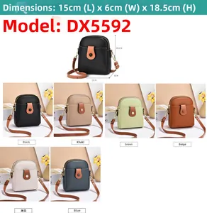 Detailed size guide and color options for the trendy mini crossbody shoulder bag