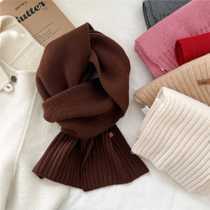 Classic winter knitted scarf for women and men available in multiple cozy solid colors