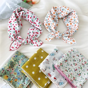 Lot de bandanas en lin et coton aux imprimés floraux de style japonais assortis