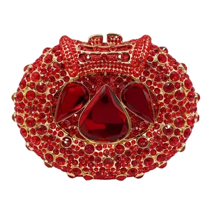 Borsa Da Sera Di Lusso Con Strass Cristallo Traforato Pietre Preziose Matrimonio Party Cena Borsetta Con Catena Rimovibile