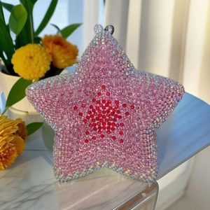 Sac De Soirée Pour Femme En Forme D Étoile Alliage Strass Cristal Luxe Paillettes Fête Mariage Banquet Pochette