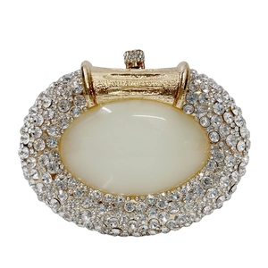 Luxury Oval Rhinestone Evening Clutch Bag For Women Sparkling Diamond Metal Frame Minaudiere For Wedding Banquet Party
