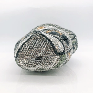 Luxurious owl-shaped clutch bag with full rhinestones and crystal dinner evening bag