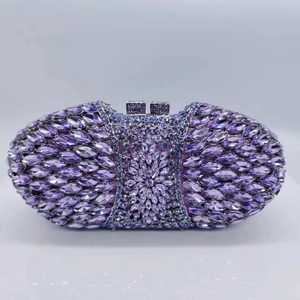Luxe Avondtas Met Strass Ingelegd Metaal Opengewerkt Kristal Handtas Voor Dames Feest Bruiloft Banquet Elegant
