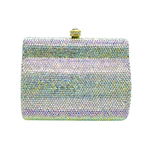 Luxury Rhinestone Evening Clutch Bag Crystal Hard Shell Mini Handbag For Wedding Party Banquet Women
