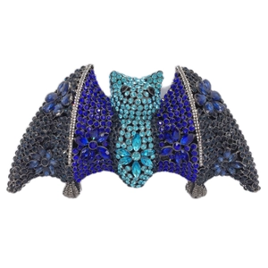Sac De Soirée En Forme De Chauve-Souris Pour Femmes Gothique Métal Cristal Animal Pochette Fête Banquet Nouveauté