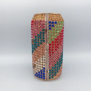 Funkelnde Soda-Dose Kristall-Clutch-Tasche mit bunten Strasssteinen für Abendpartys