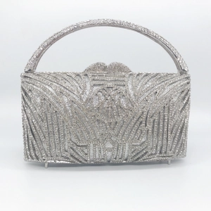 Luxus Silber Strass Abendtasche Metall Hohlraum Hartschale Clutch Geldbörse Für Damen Hochzeit Party Elegante Handtasche