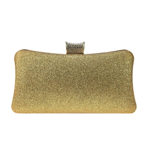 Elegant Evening Clutch Bag Glitter PU Leather Rhinestone Buckle Detachable Chain Strap Formal Party Wedding For Women
