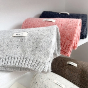 Chic long knit 100% wool scarves in multiple colors for winter warmth and comfort