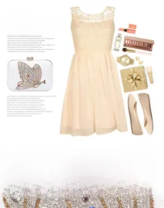 Detail of white evening clutch bag featuring a sparkling crystal butterfly embroidery design