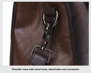 Macro detail of high-quality dark brown leather texture and gunmetal lobster clasp hardware