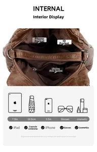 Detailed interior view showing organized storage compartments for tablets and essentials