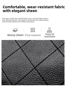 Close-up of black quilted leather texture showing diamond stitching and pebble grain finish