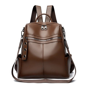 Zaino Da Donna Alla Moda In Pelle PU Trama Litchi Multitasche Borsa A Tracolla Convertibile Viaggio Casual Quotidiano Chic