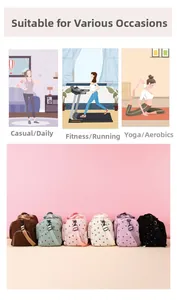 Macro detail of cylinder travel bags in six colors with stylish cherry polka dot patterns