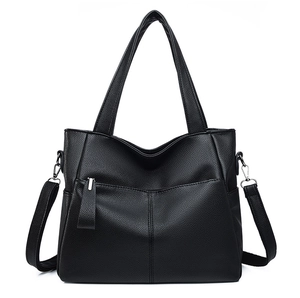 Womens Tote Bag Large Capacity Pebble Grain PU Leather Shoulder Handbag Crossbody Commute Work Casual Solid Color