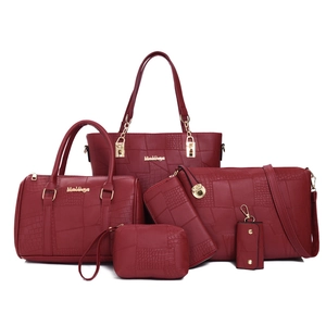 Women Bags Crocodile Pattern PU Leather Large Tote Boston Shoulder Crossbody Bag Wallet Clutch Fashion Vintage