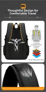 Detail of S-shaped ergonomic shoulder straps with breathable mesh and 3D foam padding