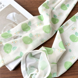 Lightweight breathable sun sleeves with floral pattern and finger holes for outdoors