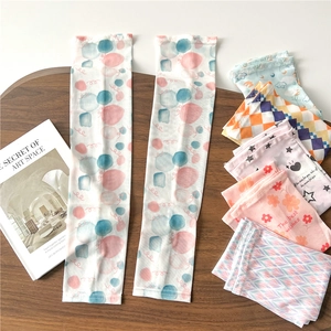 Lightweight breathable sun protection cooling sleeves with colorful floral printed patterns