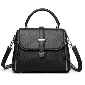 Sac À Main Vintage En Cuir PU À Grain De Litchi Avec Serrure À Cœur Doré Sac À Bandoulière Élégant Pour Femmes