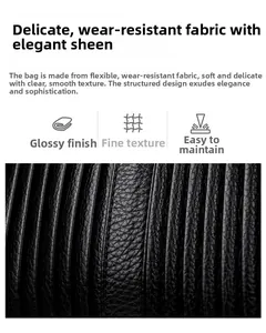 Close-up of black lychee grain leather texture showing durable and flexible material