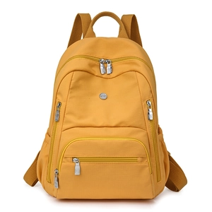 Sac À Dos En Nylon Imperméable Léger Pour Femmes Grande Capacité Multi Poches Sac Décontracté Pour Voyage École