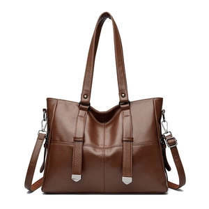Sac Fourre-Tout Pour Femmes Cuir PU Texture Litchi Grande Capacité Sac À Main Bandoulière Commuter Sangle Réglable