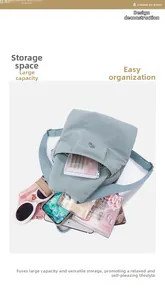 Internal view of spacious nylon backpack showcasing tablet and daily essentials storage