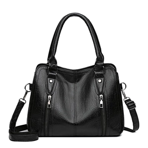 Women's Retro PU Leather Shoulder Bag Large Capacity Lychee Pattern Handbag With Adjustable Strap Daily Office Commuter Tote