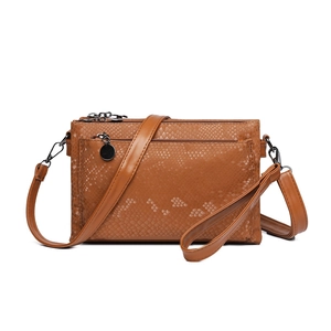 Damen Umhängetasche Pu Leder Schlangenmuster Mehrlagiger Reißverschluss Kleine Quadratische Schultertasche Trendige Handtasche