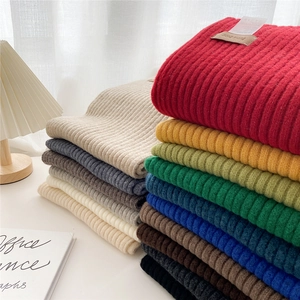 Knitted Scarf Winter Warm Solid Color Ribbed Knit Pashmina Wraps Versatile Korean Style For Men Women With Leather Patch