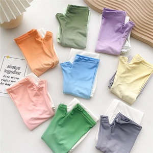 Pastel gradient sun protection cooling sleeves with finger holes in various colors