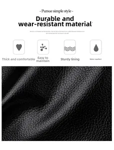 Dettaglio della pelle con texture litchi resistente all'acqua e materiale robusto