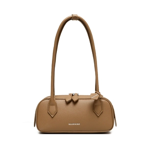 Borsa a Tracolla in Pelle di Vacchetta Grana Litchi da Donna Minimalista Urban Francese Sottospalla Grande Capacità per Pendolare