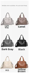 Vue en grille montrant les différentes options de couleurs du grand sac vintage à bandoulière