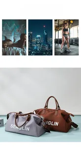 Waterproof large capacity travel bag for business, sports, and gym with adjustable straps