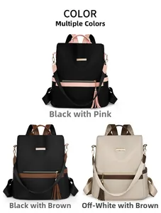 Detailed comparison of three color options: Black-Pink, Black-Brown, and Off-white-Brown